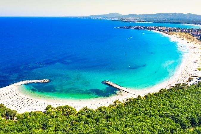 Perla Beach, Primorsko on the Black Sea coast